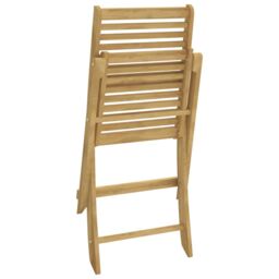 Berkfield Home Folding Garden Chairs 4 pcs 48.5x61.5x87 cm Solid Wood Acacia in Brown - thumbnail 8