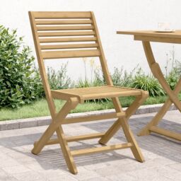 Berkfield Home Folding Garden Chairs 4 pcs 48.5x61.5x87 cm Solid Wood Acacia in Brown - thumbnail 1