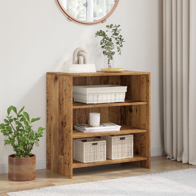 Berkfield Home Sideboard Old Wood 70x41x75 cm Engineered Wood in Brown - Size: 70 x 41 x 75 cm - image 1