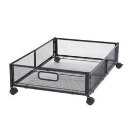 Garden Sanctuary Metal Underbed Wheeled Storage Container in Black - thumbnail 3
