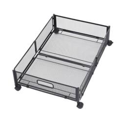 Garden Sanctuary Metal Underbed Wheeled Storage Container in Black - thumbnail 2
