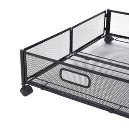 Garden Sanctuary Metal Underbed Wheeled Storage Container in Black - thumbnail 7