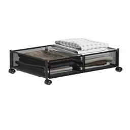 Garden Sanctuary Metal Underbed Wheeled Storage Container in Black - thumbnail 5