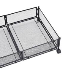 Garden Sanctuary Metal Underbed Wheeled Storage Container in Black - thumbnail 8