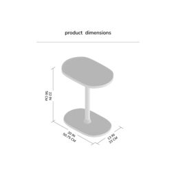 MH London Solid Mango Wood C-Shape Sofa Side Table, End Table for Living Room & Bedroom - Campbell in Natural - thumbnail 5