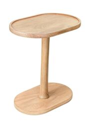 MH London Solid Mango Wood C-Shape Sofa Side Table, End Table for Living Room & Bedroom - Campbell in Natural - thumbnail 3