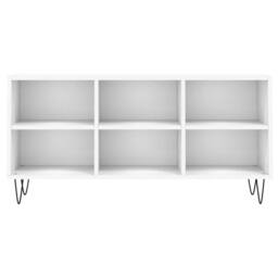 Berkfield Home TV Cabinet White 103.5x30x50 cm Engineered Wood - thumbnail 4