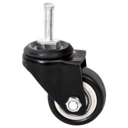 Berkfield Home Wheels for Planter 4 pcs Black 8x3.5x8 cm Iron - thumbnail 4