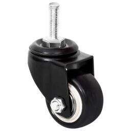 Berkfield Home Wheels for Planter 4 pcs Black 8x3.5x8 cm Iron - thumbnail 3