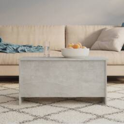 Berkfield Home Modern Coffee Table Concrete Grey 102x55.5x52.5 cm Engineered Wood - thumbnail 8