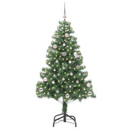 Berkfield Home Christmas Tree with 150 LEDs with Stand Green 150 cm PVC - thumbnail 2