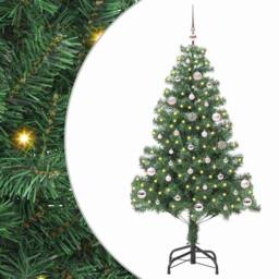 Berkfield Home Christmas Tree with 150 LEDs with Stand Green 150 cm PVC - thumbnail 1