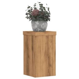 Berkfield Home Plant Stands 2 pcs Artisan Oak 10x10x18 cm Engineered Wood in Brown - Size: 10 x 10 x 18 cm - thumbnail 3
