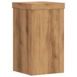 Berkfield Home Plant Stands 2 pcs Artisan Oak 10x10x18 cm Engineered Wood in Brown - Size: 10 x 10 x 18 cm - thumbnail 4