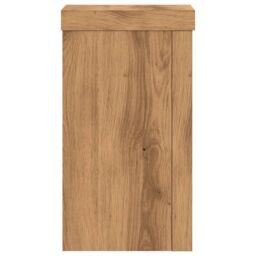 Berkfield Home Plant Stands 2 pcs Artisan Oak 10x10x18 cm Engineered Wood in Brown - Size: 10 x 10 x 18 cm - thumbnail 5