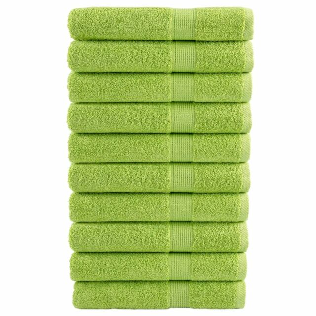 Berkfield Home Premium Sauna Towels SOLUND 10 pcs Apple Green 80x200 cm 600 gsm - image 1