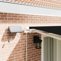 Berkfield Home Manual Retractable Awning with LED Black 400x300 cm - thumbnail 4