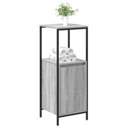 Berkfield Home Bathroom Cabinet with Shelves Grey Sonoma 36x35x95 cm - Size: 36 x 35 x 95 cm - thumbnail 4