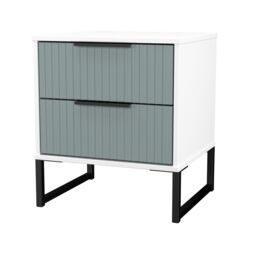Ready Assembled 2 U Menai 2 Drawer Bedside Cabinet (Ready Assembled) in Duck Egg Blue - thumbnail 4