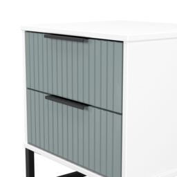 Ready Assembled 2 U Menai 2 Drawer Bedside Cabinet (Ready Assembled) in Duck Egg Blue - thumbnail 5