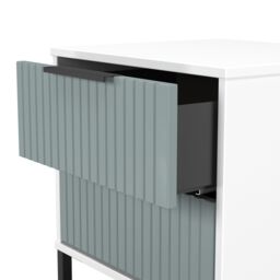 Ready Assembled 2 U Menai 2 Drawer Bedside Cabinet (Ready Assembled) in Duck Egg Blue - thumbnail 6
