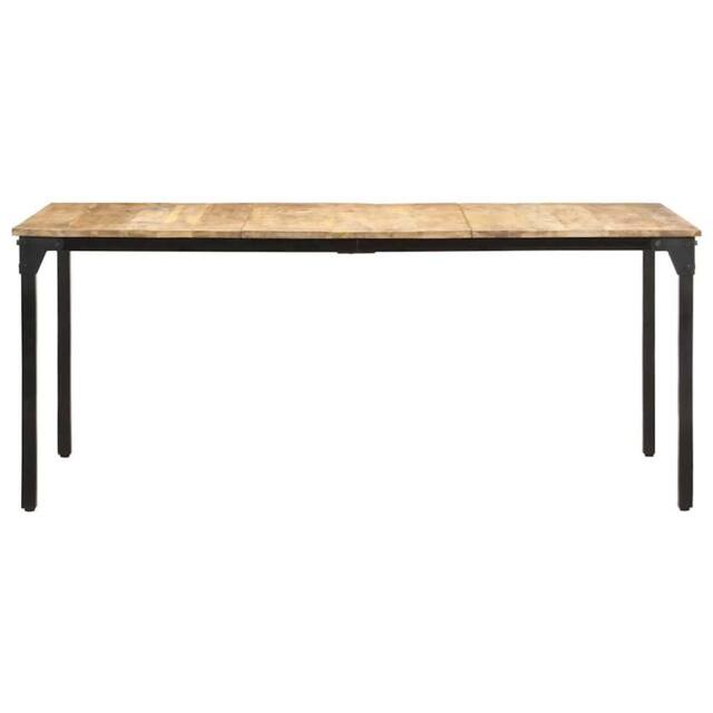 Berkfield Home Dining Table 180x90x76 cm Rough Mango Wood in Brown - Size: 180 x 90 x 76 cm - image 1