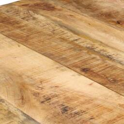 Berkfield Home Dining Table 180x90x76 cm Rough Mango Wood in Brown - Size: 180 x 90 x 76 cm - thumbnail 6