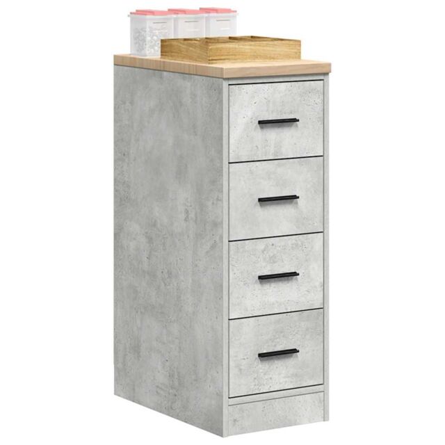 Berkfield Home Garage Storage Cabinet Concrete Grey 30x51x85 cm Solid Wood Pine - Size: 30 x 51 x 85 cm - image 1