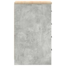 Berkfield Home Garage Storage Cabinet Concrete Grey 30x51x85 cm Solid Wood Pine - Size: 30 x 51 x 85 cm - thumbnail 7