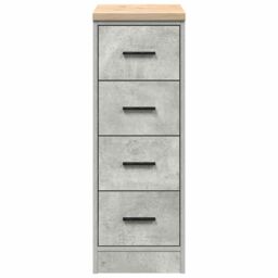 Berkfield Home Garage Storage Cabinet Concrete Grey 30x51x85 cm Solid Wood Pine - Size: 30 x 51 x 85 cm - thumbnail 6