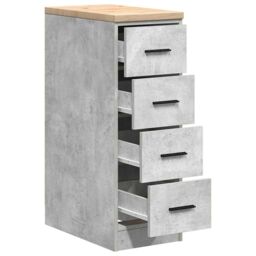 Berkfield Home Garage Storage Cabinet Concrete Grey 30x51x85 cm Solid Wood Pine - Size: 30 x 51 x 85 cm - thumbnail 5