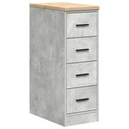 Berkfield Home Garage Storage Cabinet Concrete Grey 30x51x85 cm Solid Wood Pine - Size: 30 x 51 x 85 cm - thumbnail 2