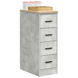 Berkfield Home Garage Storage Cabinet Concrete Grey 30x51x85 cm Solid Wood Pine - Size: 30 x 51 x 85 cm