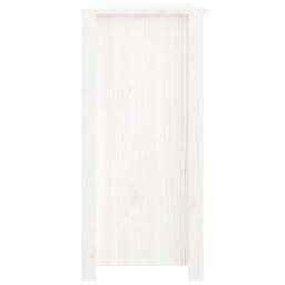 Berkfield Home Sideboard White 100x35x74 cm Solid Wood Pine - Size: 100 x 35 x 74 cm - thumbnail 4