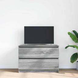Berkfield Home TV Cabinet Grey Sonoma 80x35x54 cm Engineered Wood - Size: 80 x 35 x 54 cm - thumbnail 1