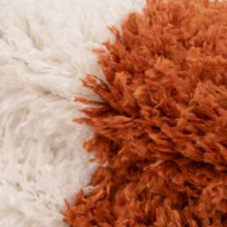 Kukoon Terracotta Beige Shaggy Checkerboard Checked Living Room Area Rug - Size: 80 cm x 150 cm - thumbnail 9