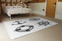 Benjamin Tate Design Nautical Icons Rug in Natural - Size: Large - thumbnail 3