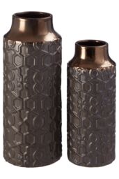 Orsina Zircon Small Ceramic Vase in Gold - thumbnail 3