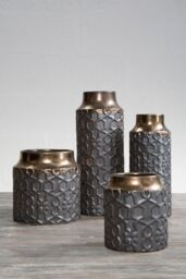 Orsina Zircon Small Ceramic Vase in Gold - thumbnail 4