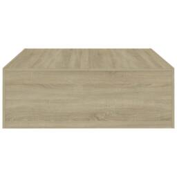 Berkfield Home Coffee Table Sonoma Oak 100x100x35 cm Engineered Wood in Light Tan - Size: 100 x 100 x 35 cm - thumbnail 6