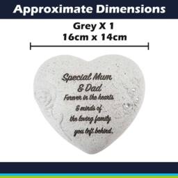 VFM e-Store Memorial Ornament Flower Pot 16cm x 14cm Grey X 1 - Size: 16 cm x 14 cm - thumbnail 2