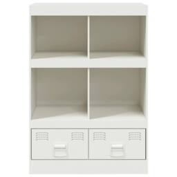 Berkfield Home Highboard White 67x39x95 cm Steel - Size: 67 x 39 x 95 cm - thumbnail 6