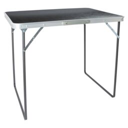 Harbour Housewares Folding Metal Camping Table - 80cm x 60cm in Black - Size: 80 cm x 60 cm