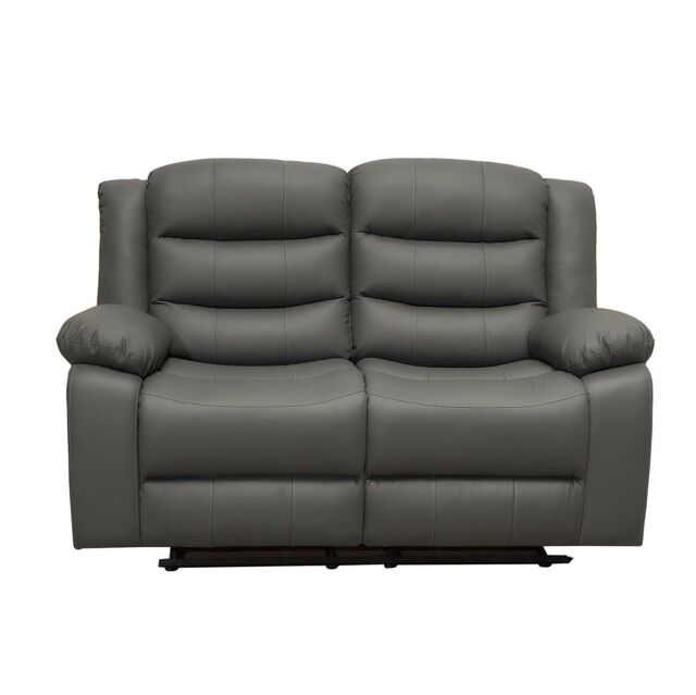 Snugg Furniture UK Limited Roman Leather Recliner 2 Seater sofa in Grey - image 1
