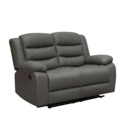 Snugg Furniture UK Limited Roman Leather Recliner 2 Seater sofa in Grey - thumbnail 2