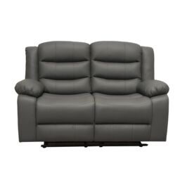 Snugg Furniture UK Limited Roman Leather Recliner 2 Seater sofa in Grey