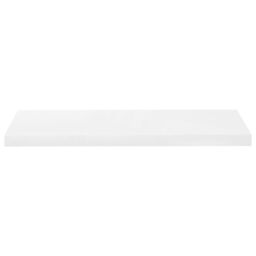 Berkfield Home Floating Wall Shelf High Gloss White 80x23.5x3.8 cm MDF - thumbnail 4