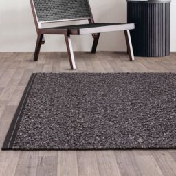 The Rug Shop UK Charcoal Handmade Modern Plain Viscose Easy To Clean Charcoal Area Rug - Size: 240 cm x 340 cm - thumbnail 1