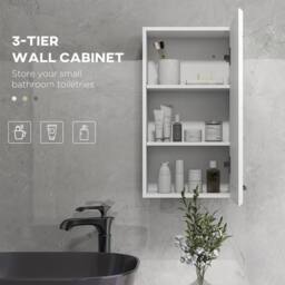 KORVIXA Bathroom Wall Cabinet Wall Mount in White - thumbnail 3