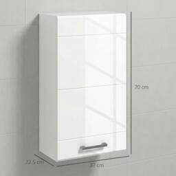 KORVIXA Bathroom Wall Cabinet Wall Mount in White - thumbnail 2